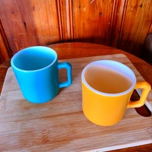 1950's Hazel Atlas Milk Glass mugs